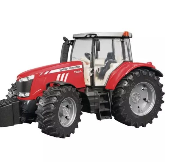 Trator de brincar Massey Ferguson 7480 c/ reboque
