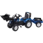Trator a pedais New Holland com carregador e reboque